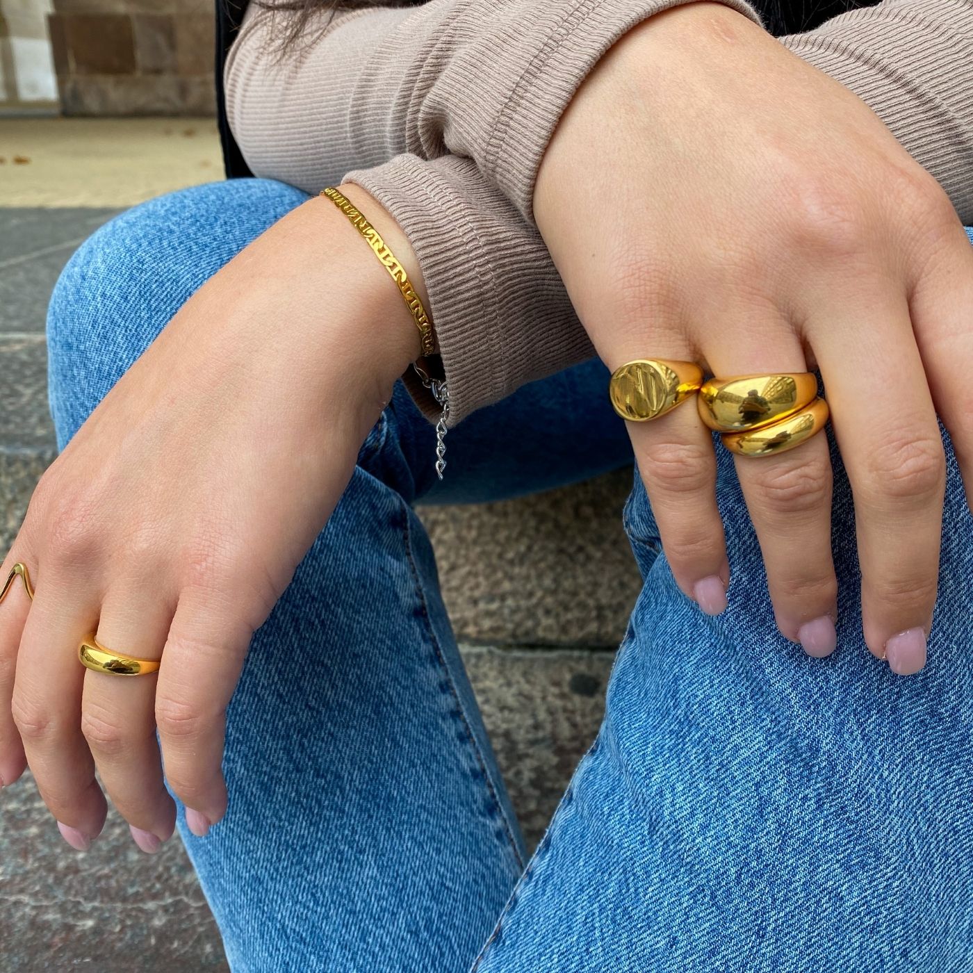 Classic Dome Ring 18K Guldbelagt