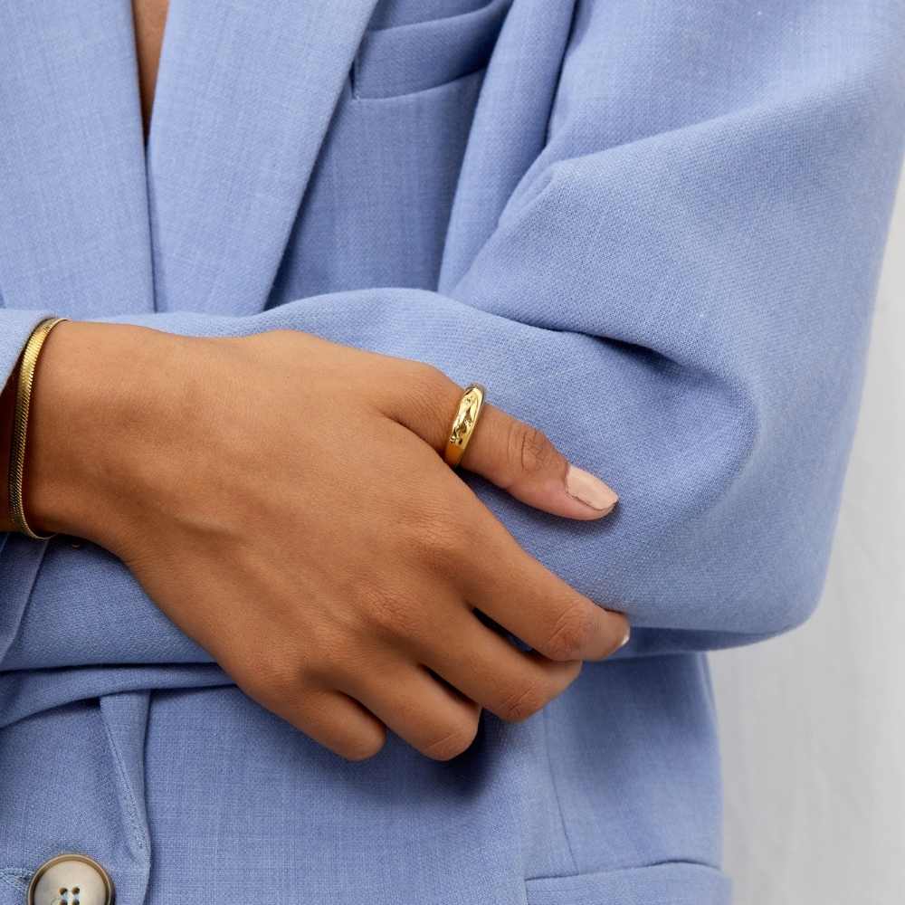 Star Classic Dome Ring 18K Guldbelagt