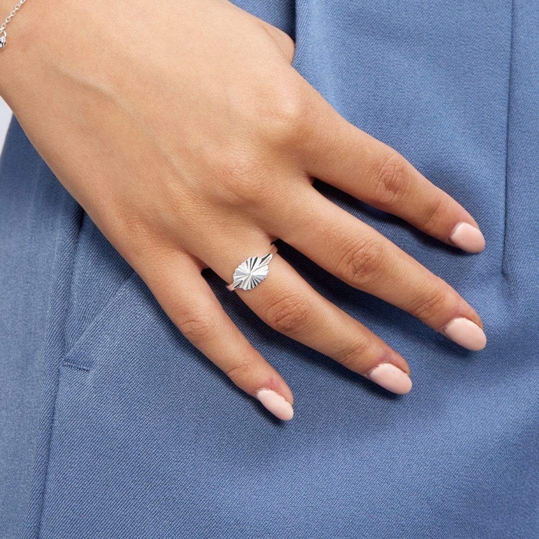 Sun Kiss Oval Ring 925S Sølvbelagt