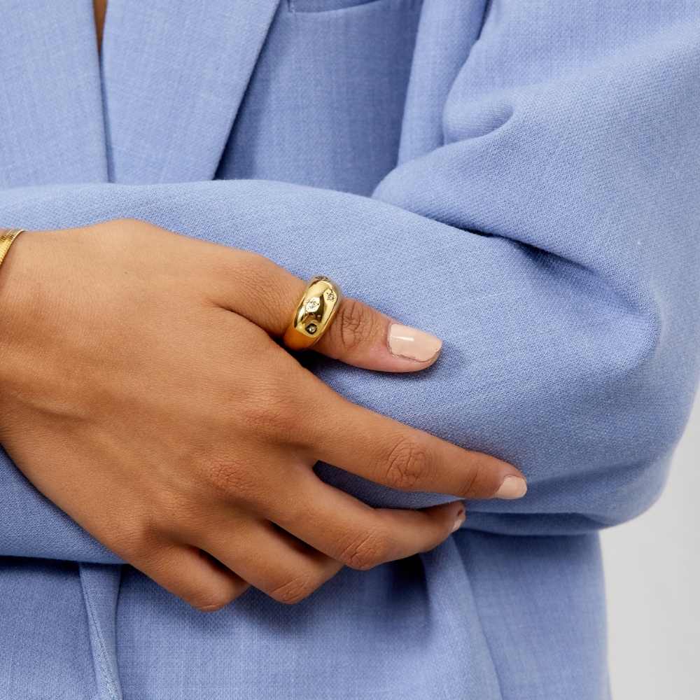 Star Dome Ring 18K Guldbelagt