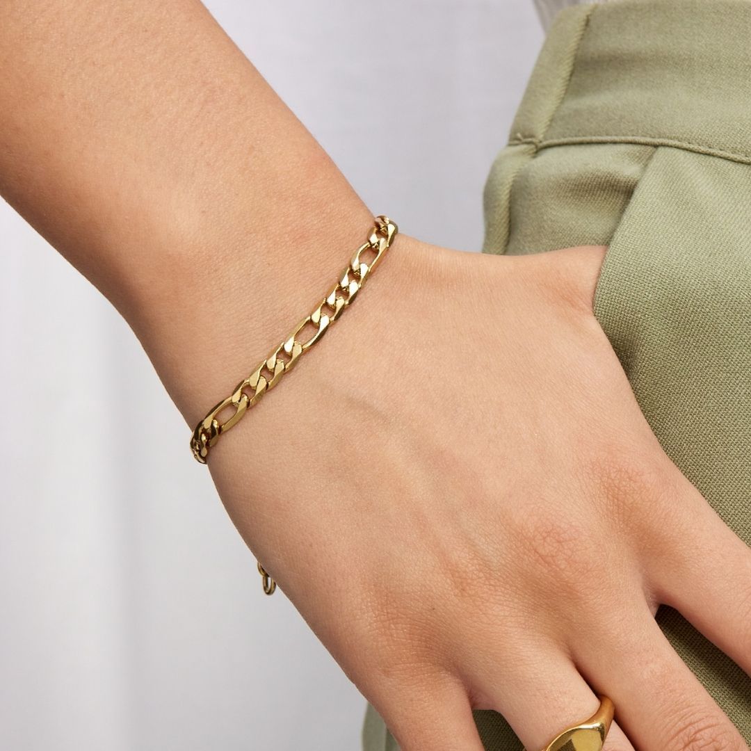 Figaro Armbånd 18K Guldbelagt 5mm