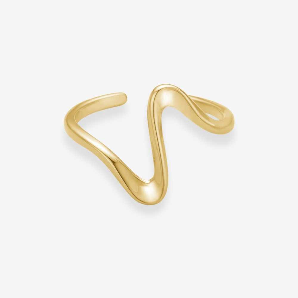 Wave Ring 18K Guldbelagt