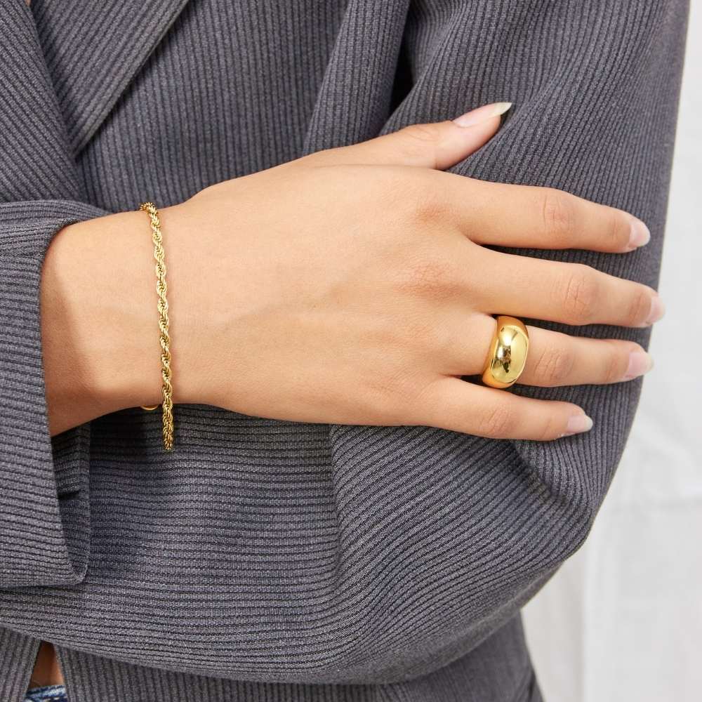 Dome Ring 18K Guldbelagt