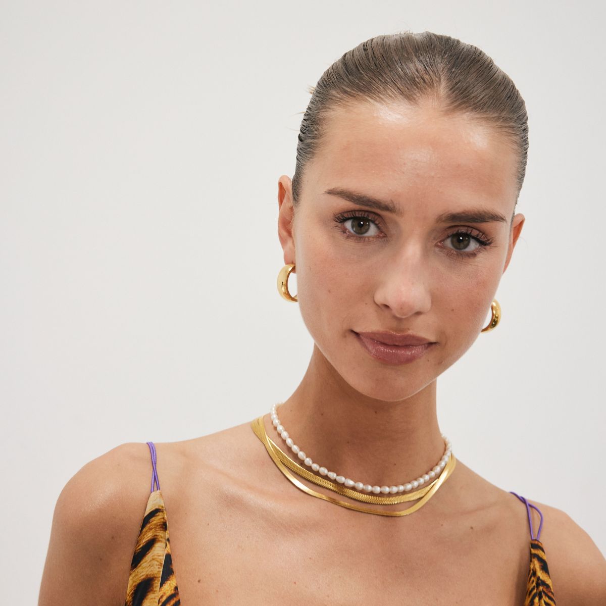 Chunky Hoops 18k Guldbelagt Stor