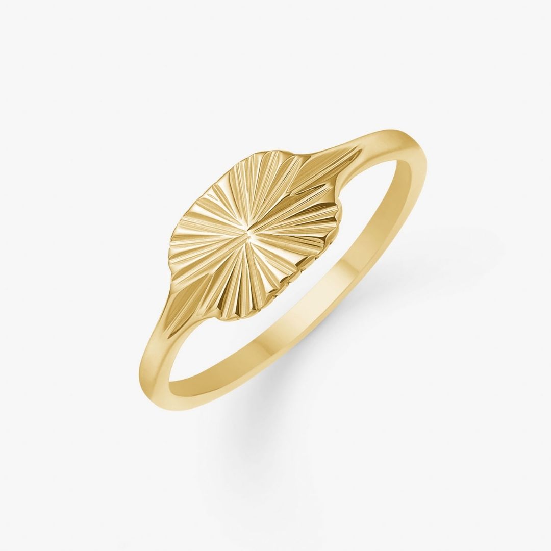 Sun Kiss Oval Ring 18K Guldbelagt