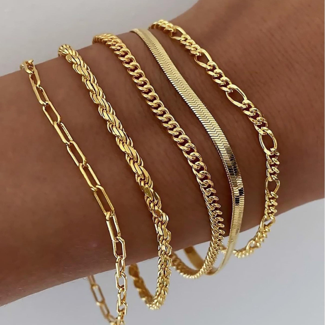 Märta - Armbåndssæt i 16k guld