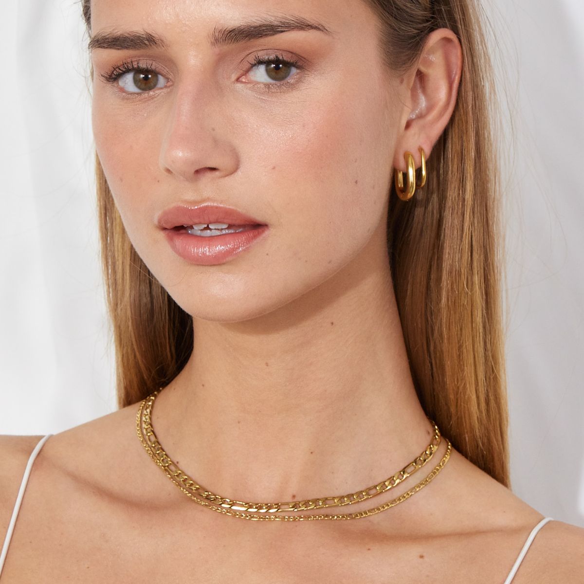 Figaro Choker 18K Guldbelagt 3mm