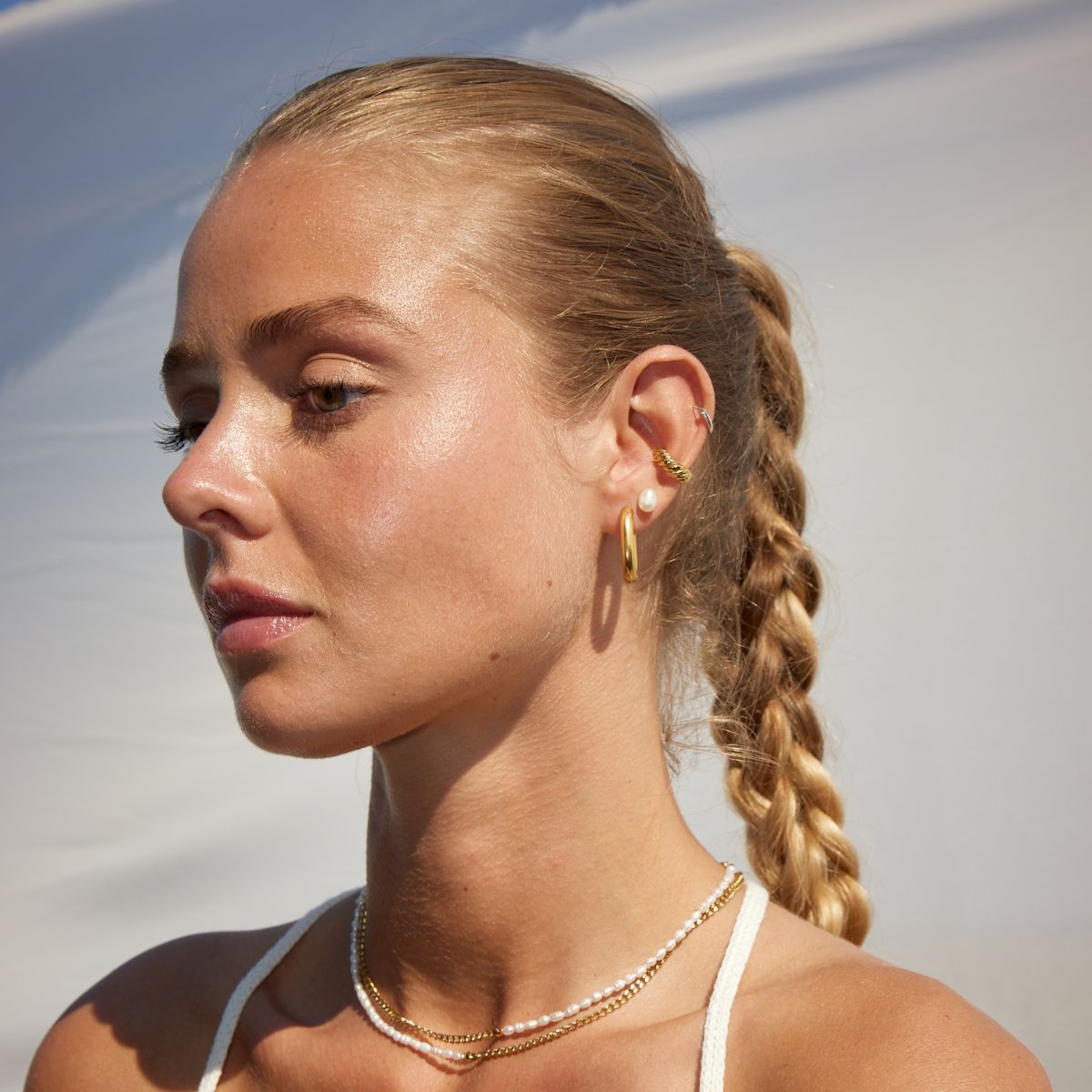 Ovale Hoops 18K Guldbelagt 20mm Stor