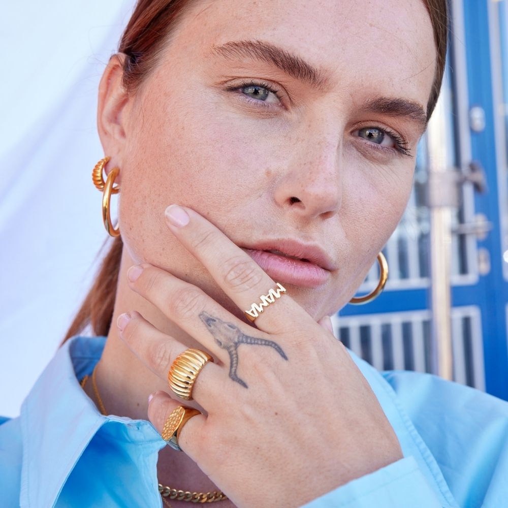 MAMA Signet Ring 18K Guldbelagt