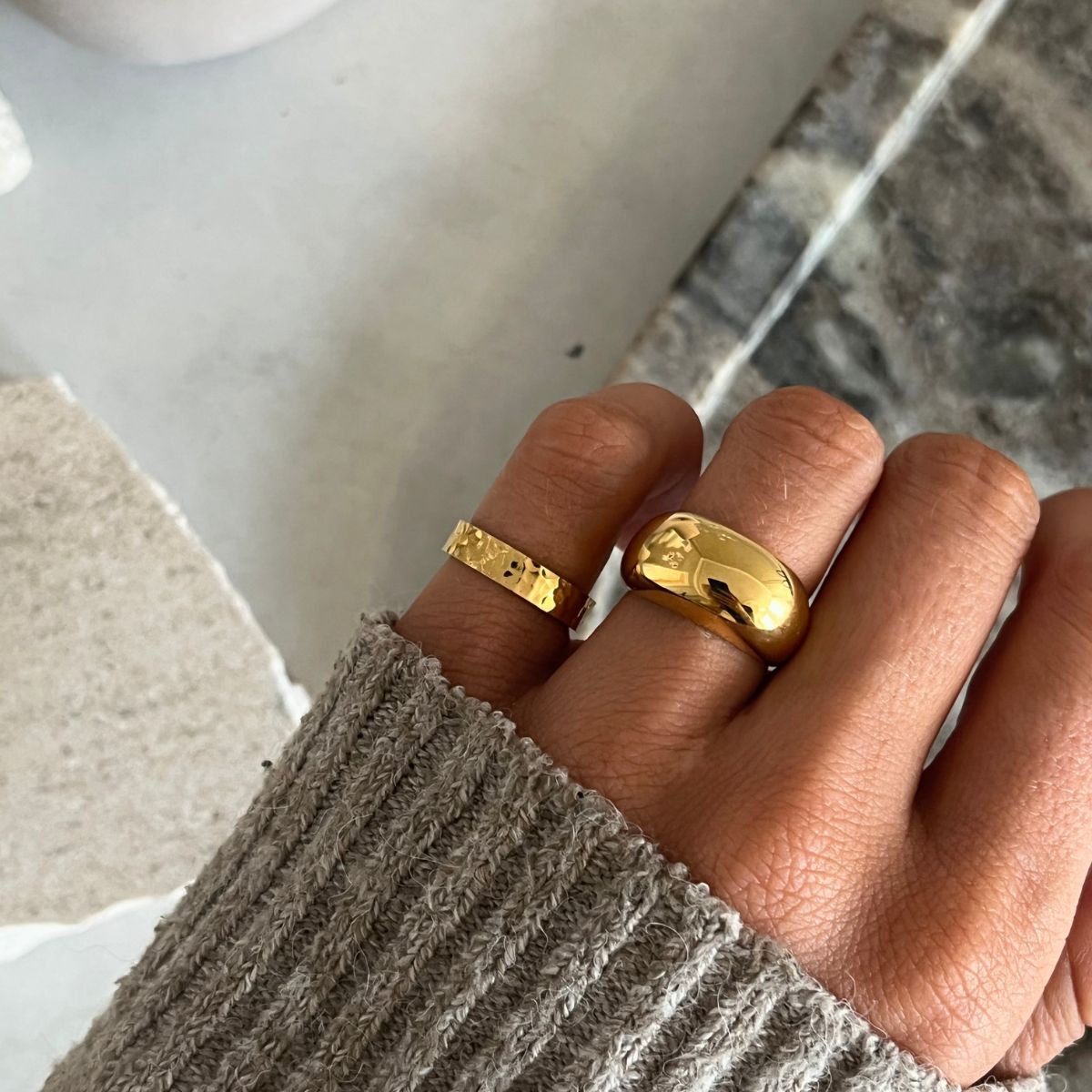 Dome Ring 18K Guldbelagt