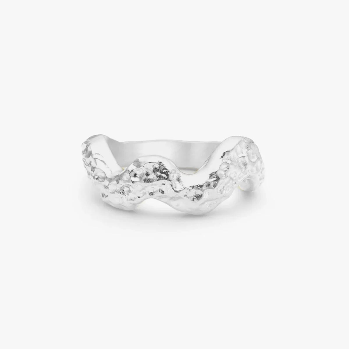 Scoria Wave Ring 925S Sølvbelagt Lille