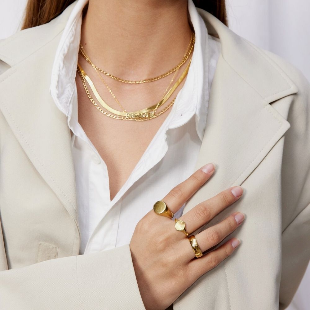 Sun Kiss Rund Ring 18K Guldbelagt