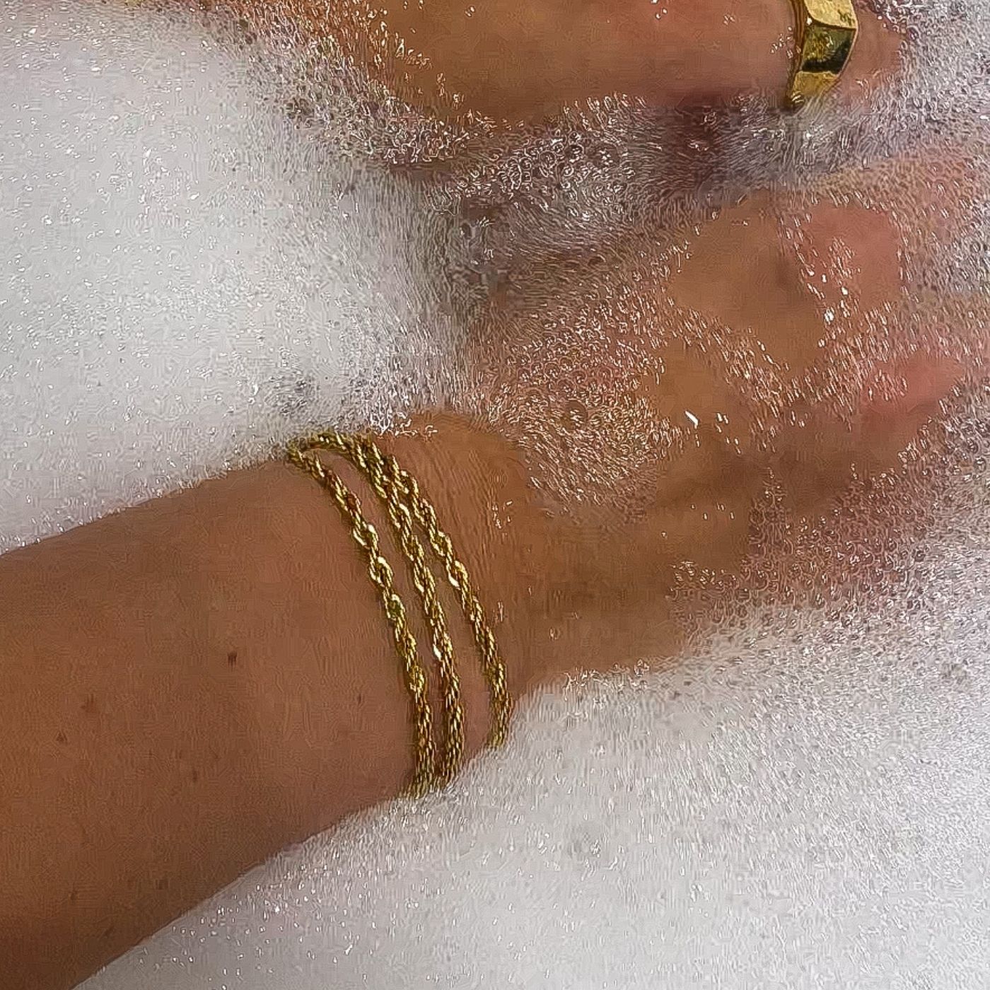 Rope Armbånd 18K Guldbelagt 3mm