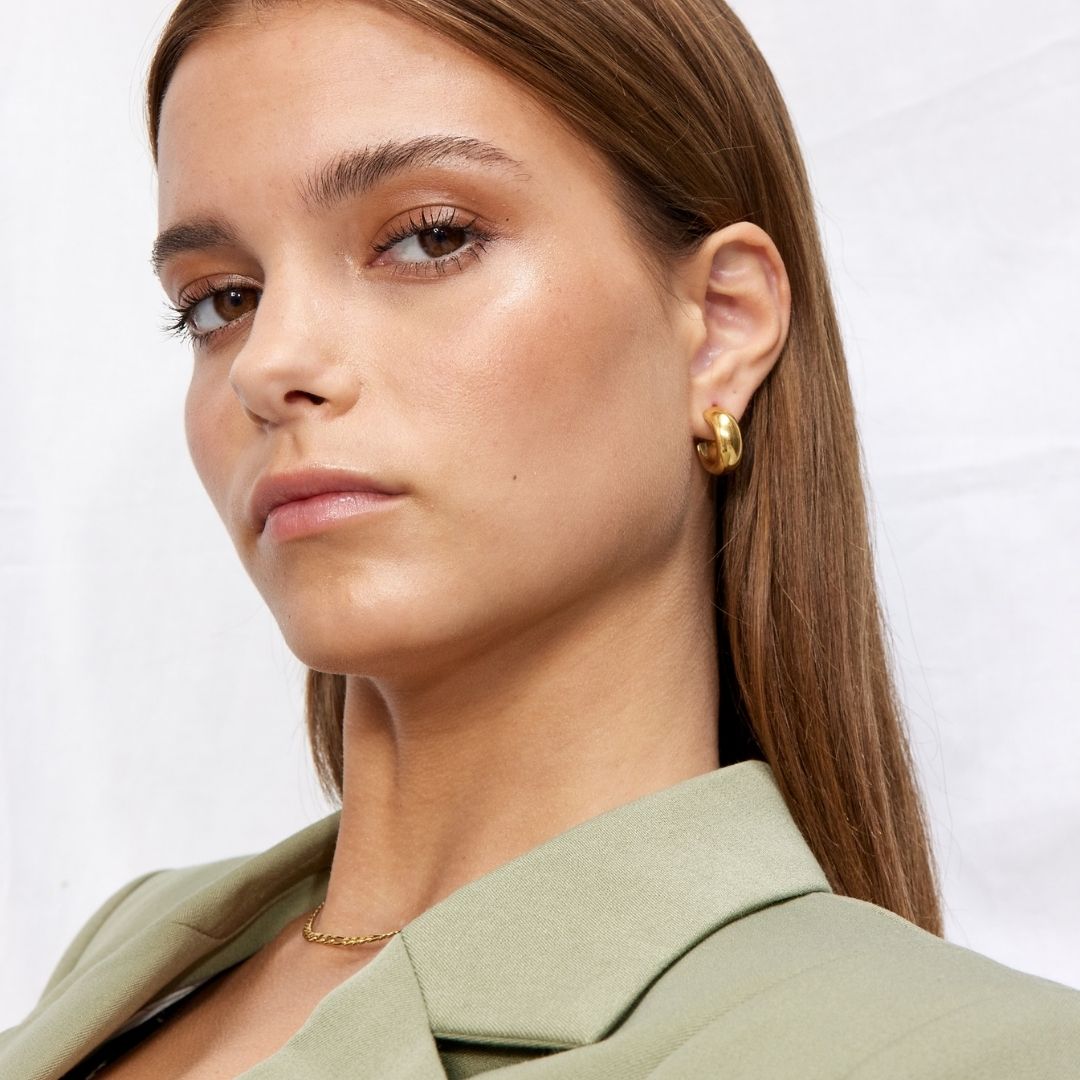 Chunky Hoops 18k Guldbelagt Lille