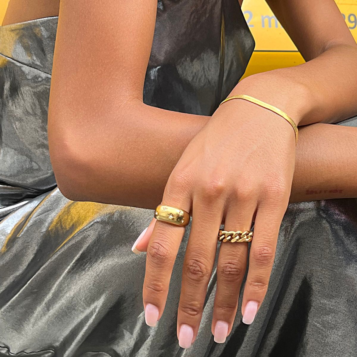 Star Dome Ring 18K Guldbelagt