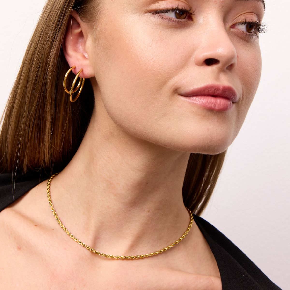 Rope Choker 18K Guldbelagt 3mm