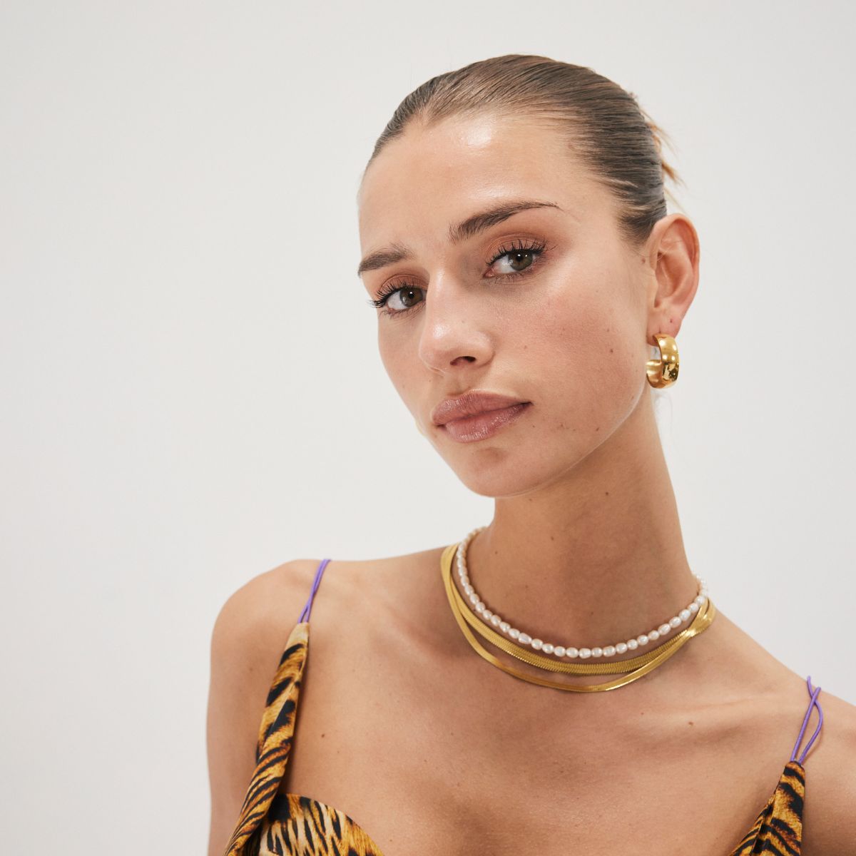 Chunky Hoops 18k Guldbelagt Stor