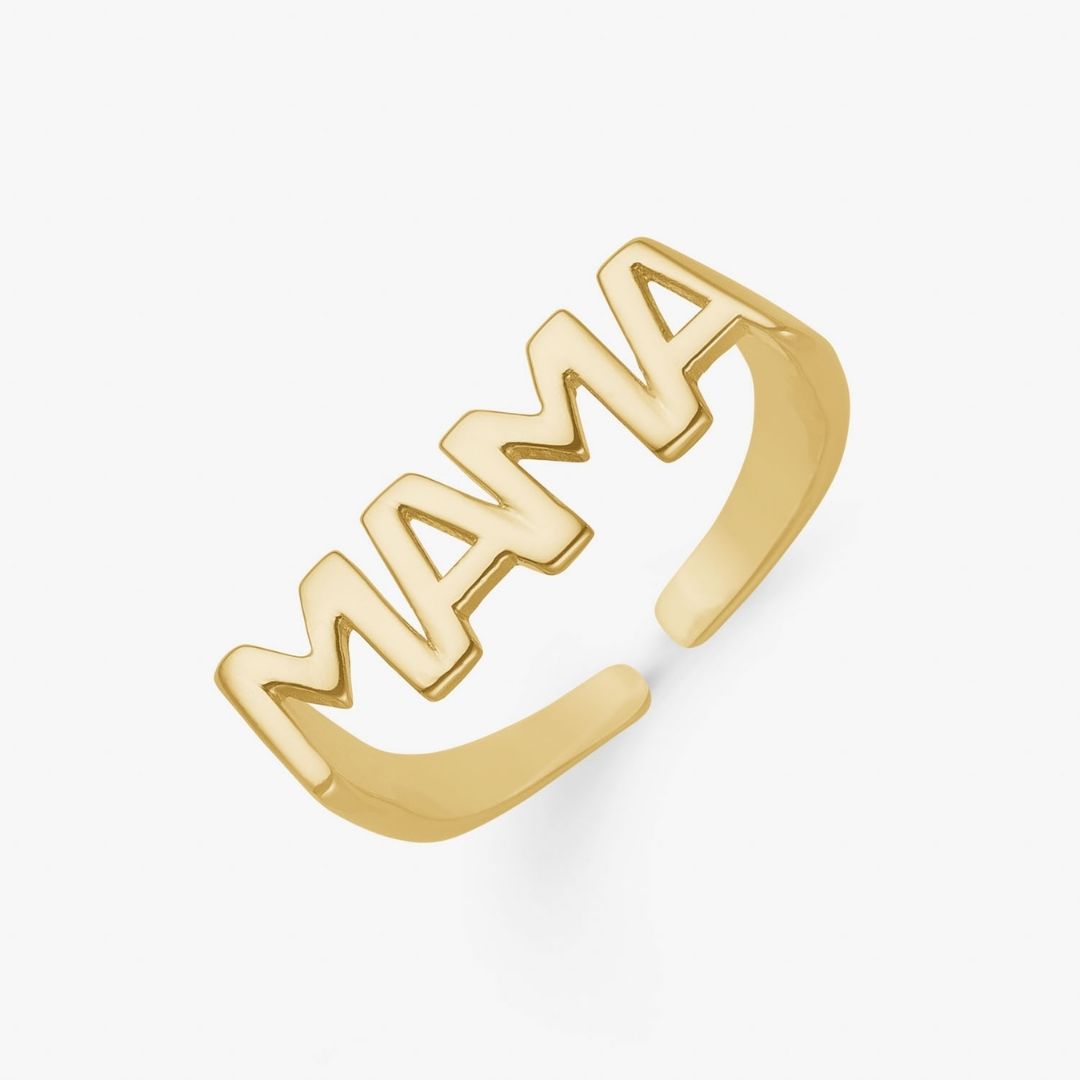 MAMA Signet Ring 18K Guldbelagt