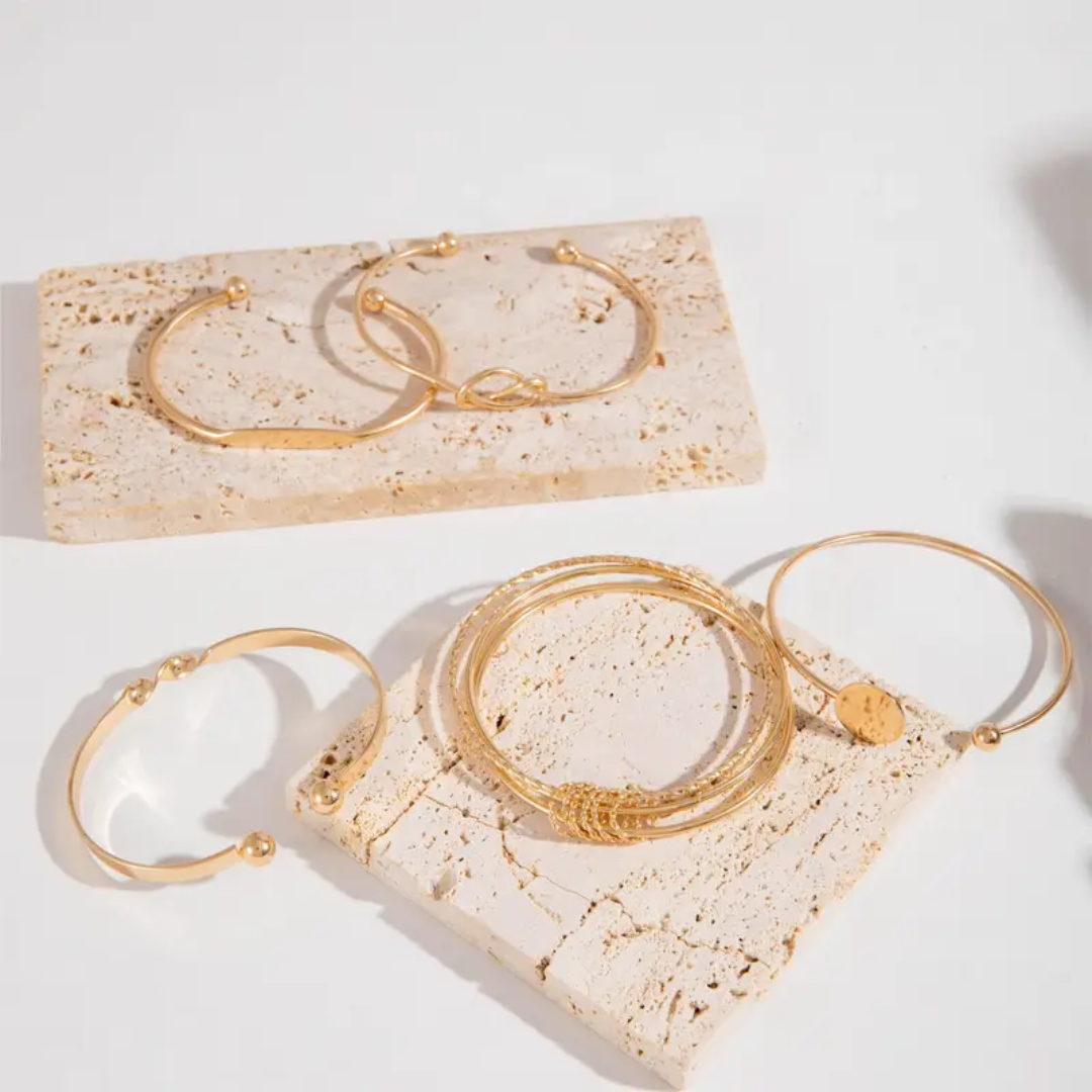 Zita - Armbåndssæt med Knudedetaljer i 18k Guld