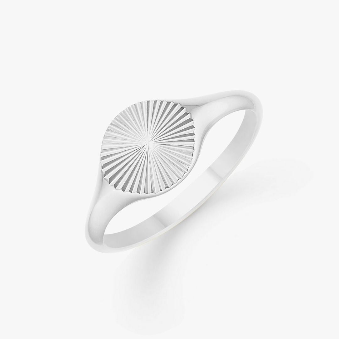 Sun Kiss Rund Ring 925S Sølvbelagt