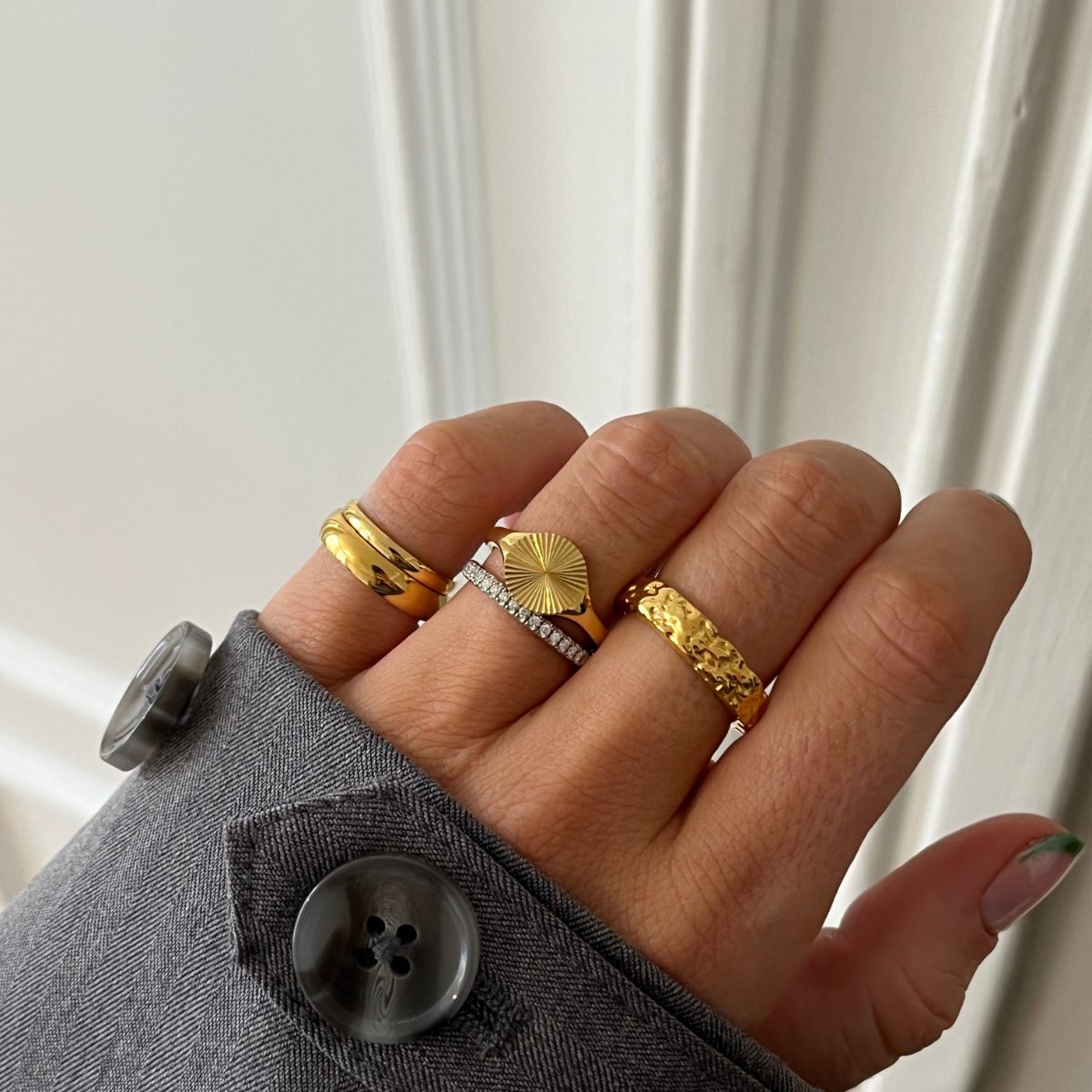 Sun Kiss Rund Ring 18K Guldbelagt