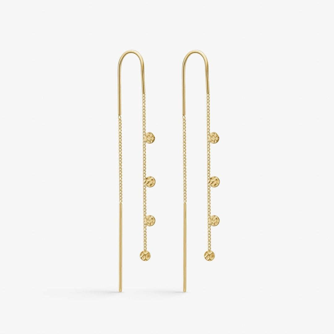 Hamret Drops Kæde Øreringe 18K Guldbelagt [LIMITED EDITION]