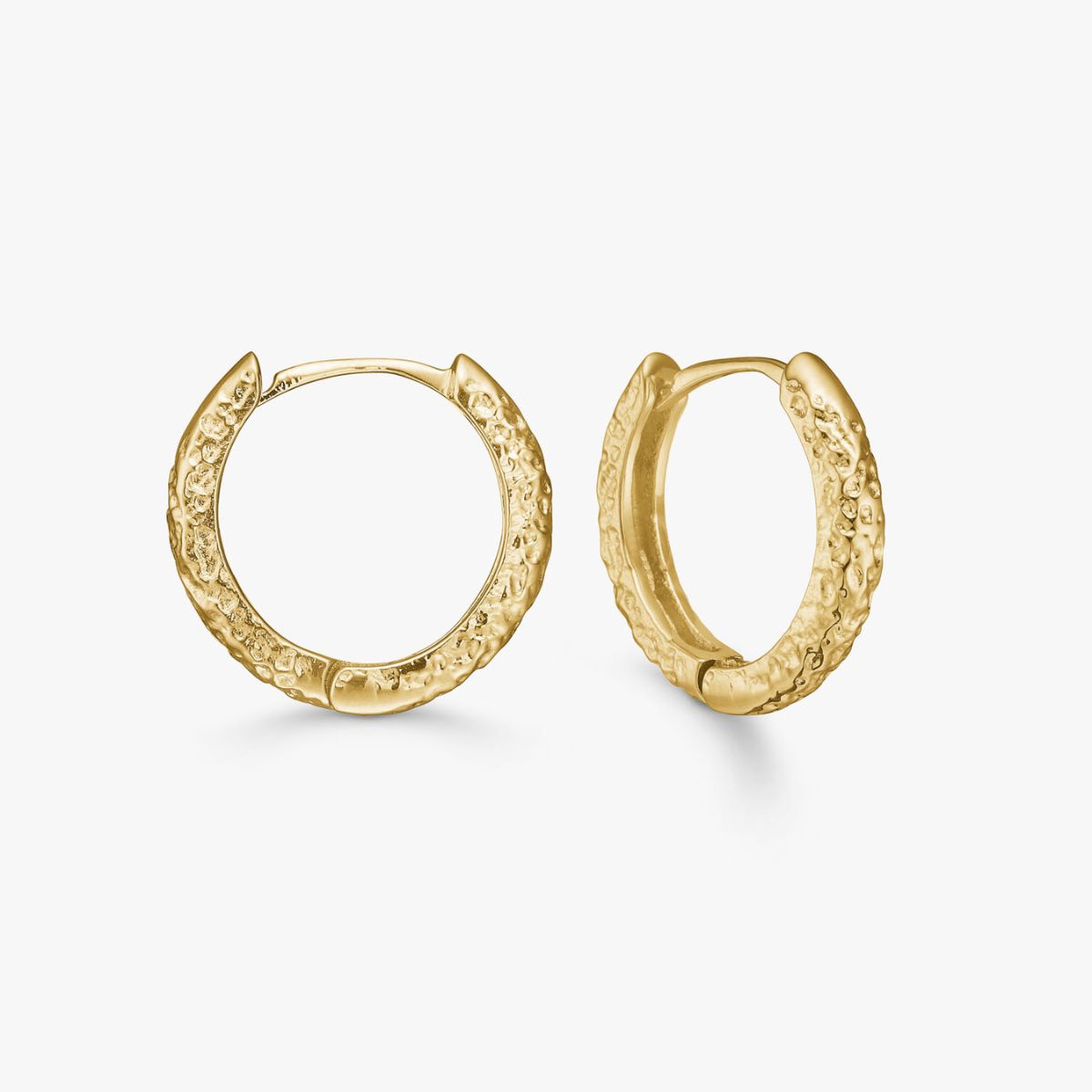 Scoria Creoler 18K Guldbelagt 14mm