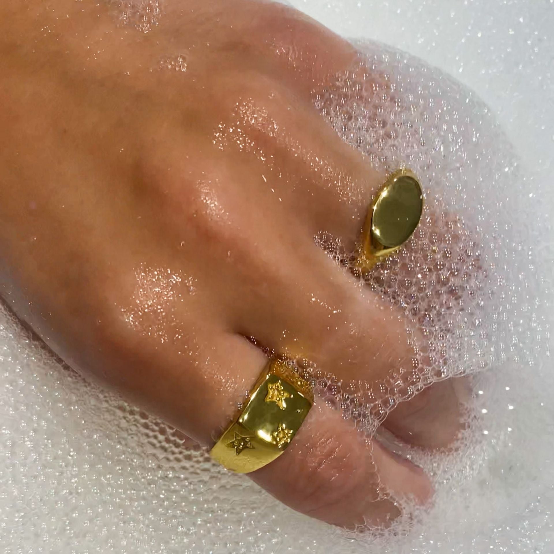 Oval Signet Ring 18K Guldbelagt