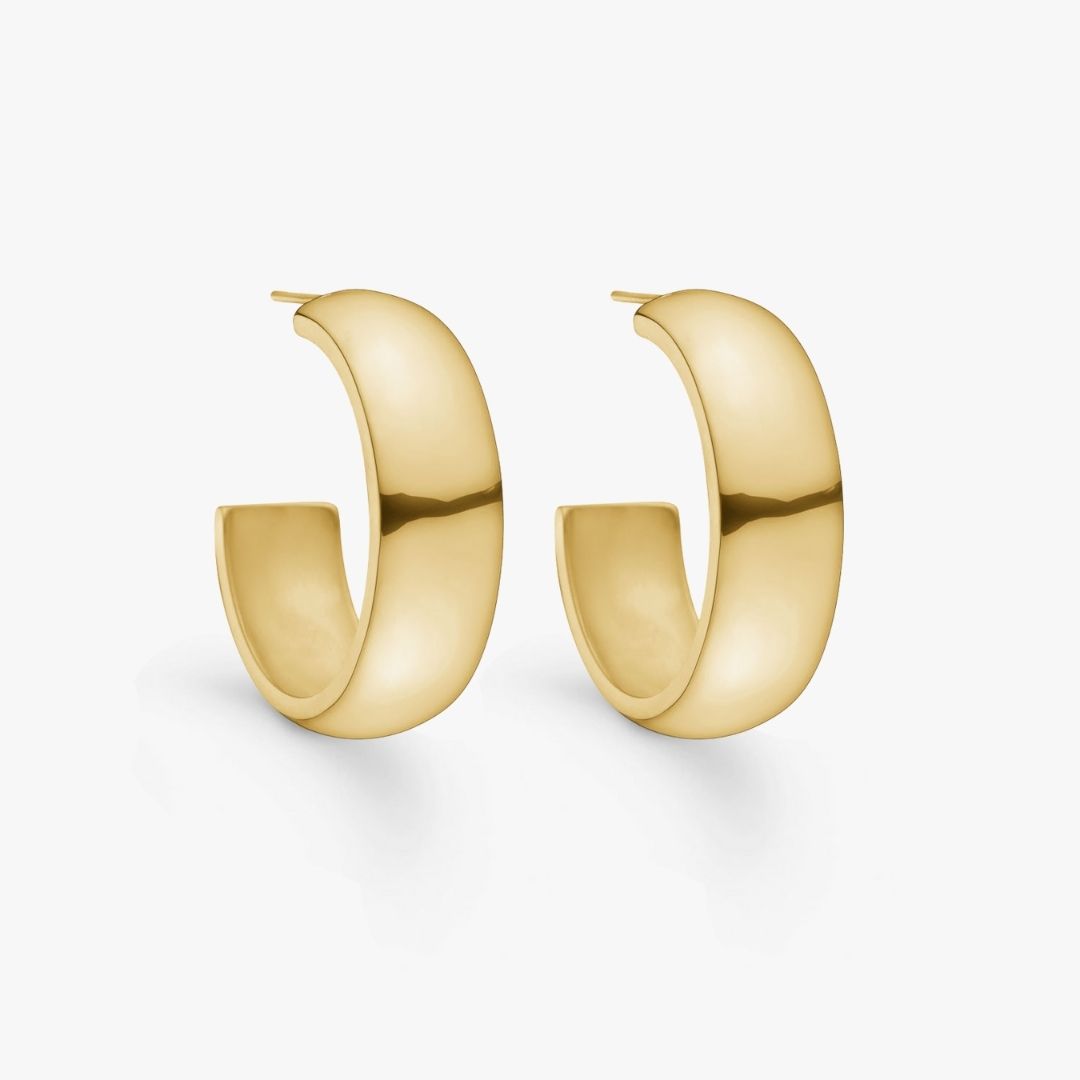 Chunky Hoops 18k Guldbelagt Stor