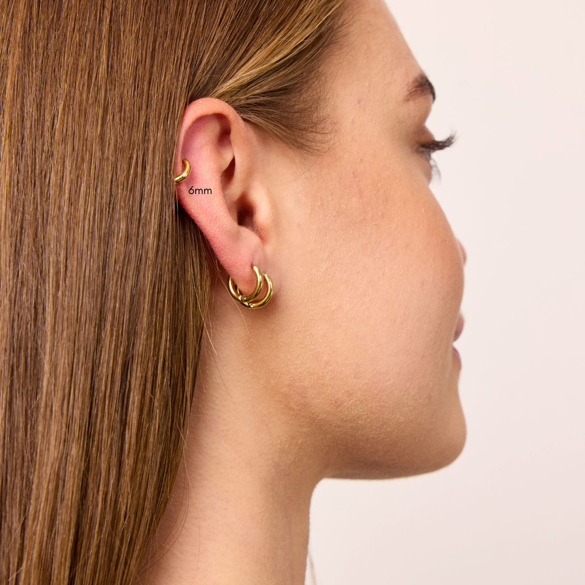 Classic Creoler Helix 18K Guldbelagt 8mm