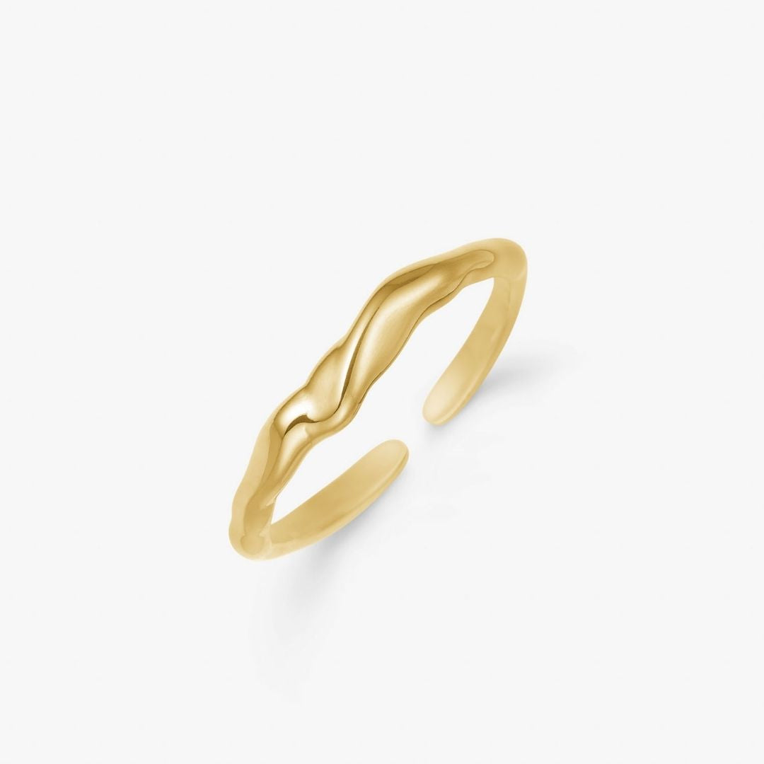 Melted Ring 18K Guldbelagt Lille