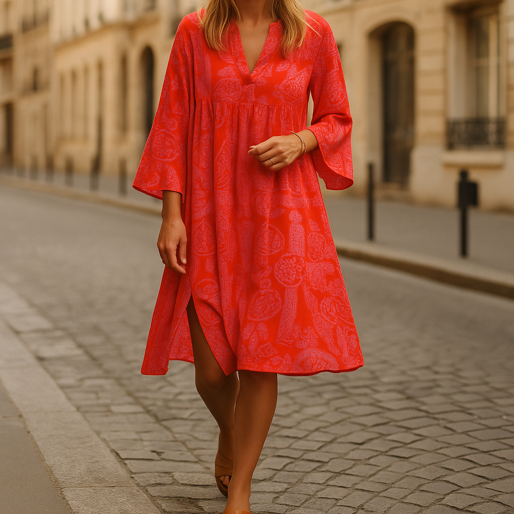 Sommer & Stil™  Løs sommerkjole med print