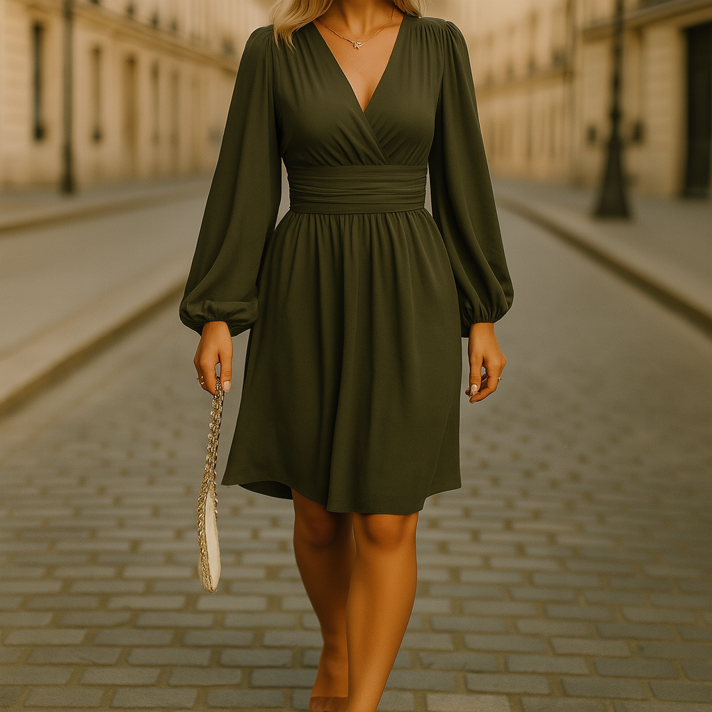 Sommer & Stil™ Elegant kort kjole med læg