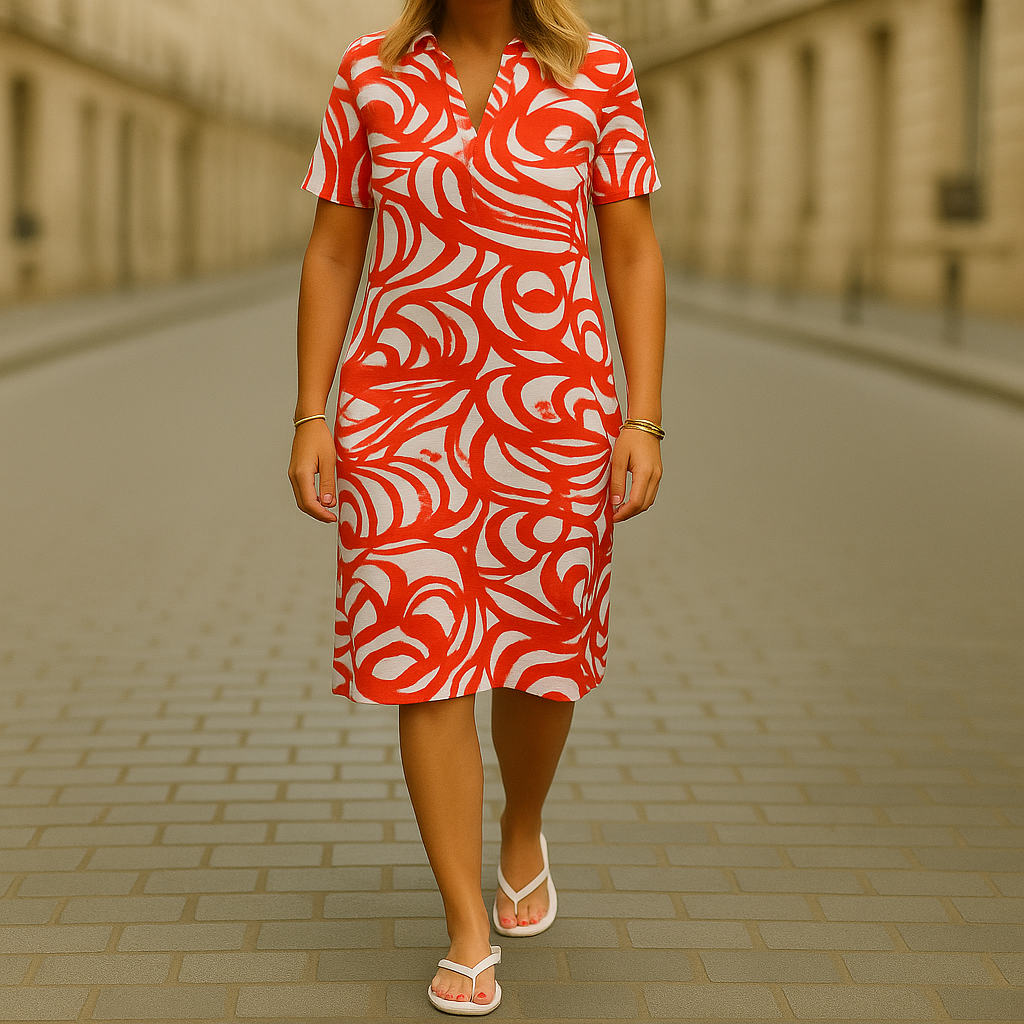 Sommer & Stil™ Kjole med grafisk mønster