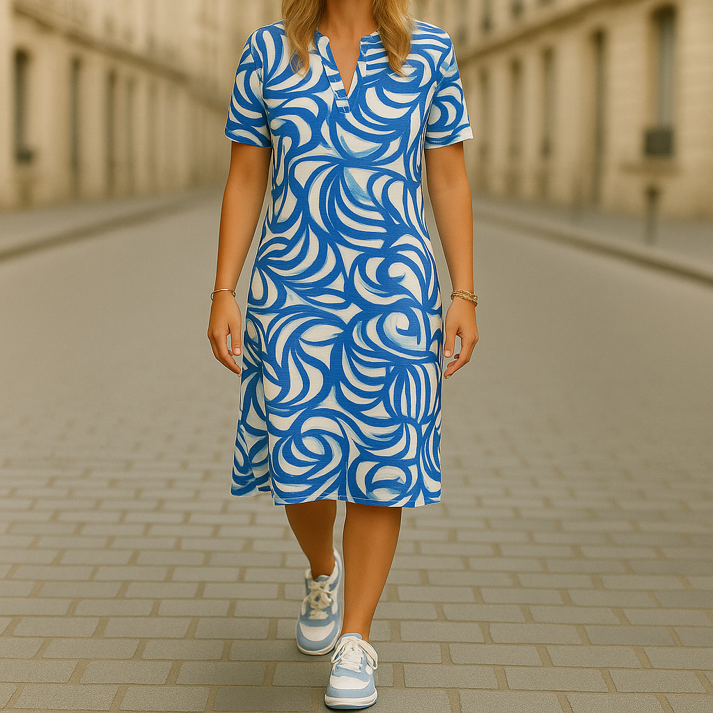 Sommer & Stil™ Kjole med grafisk mønster