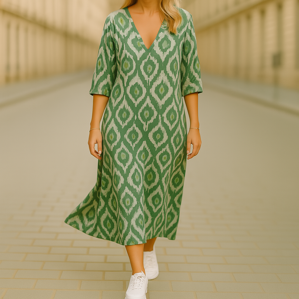 Sommer & Stil™ Boheme-lang kjole med print