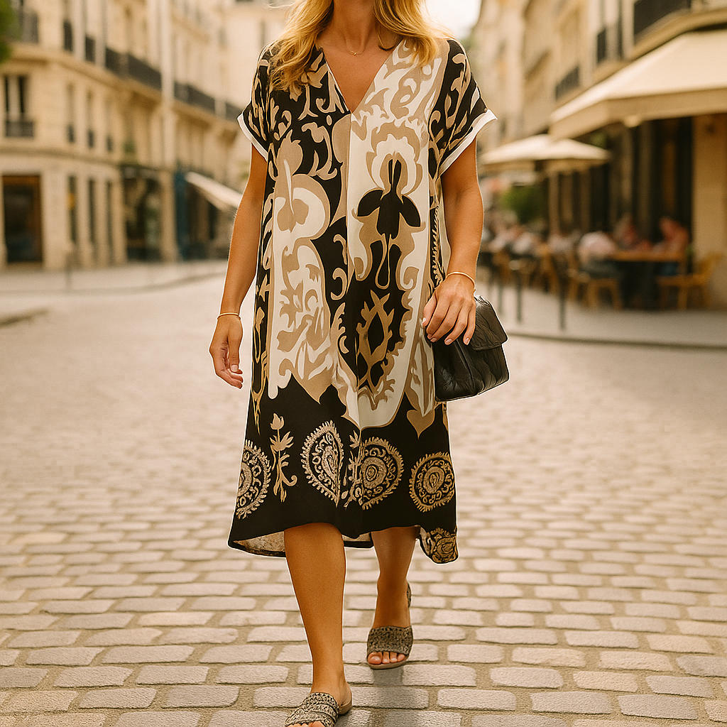 Sommer & Stil™  Lang bohemeagtig sommerkjole