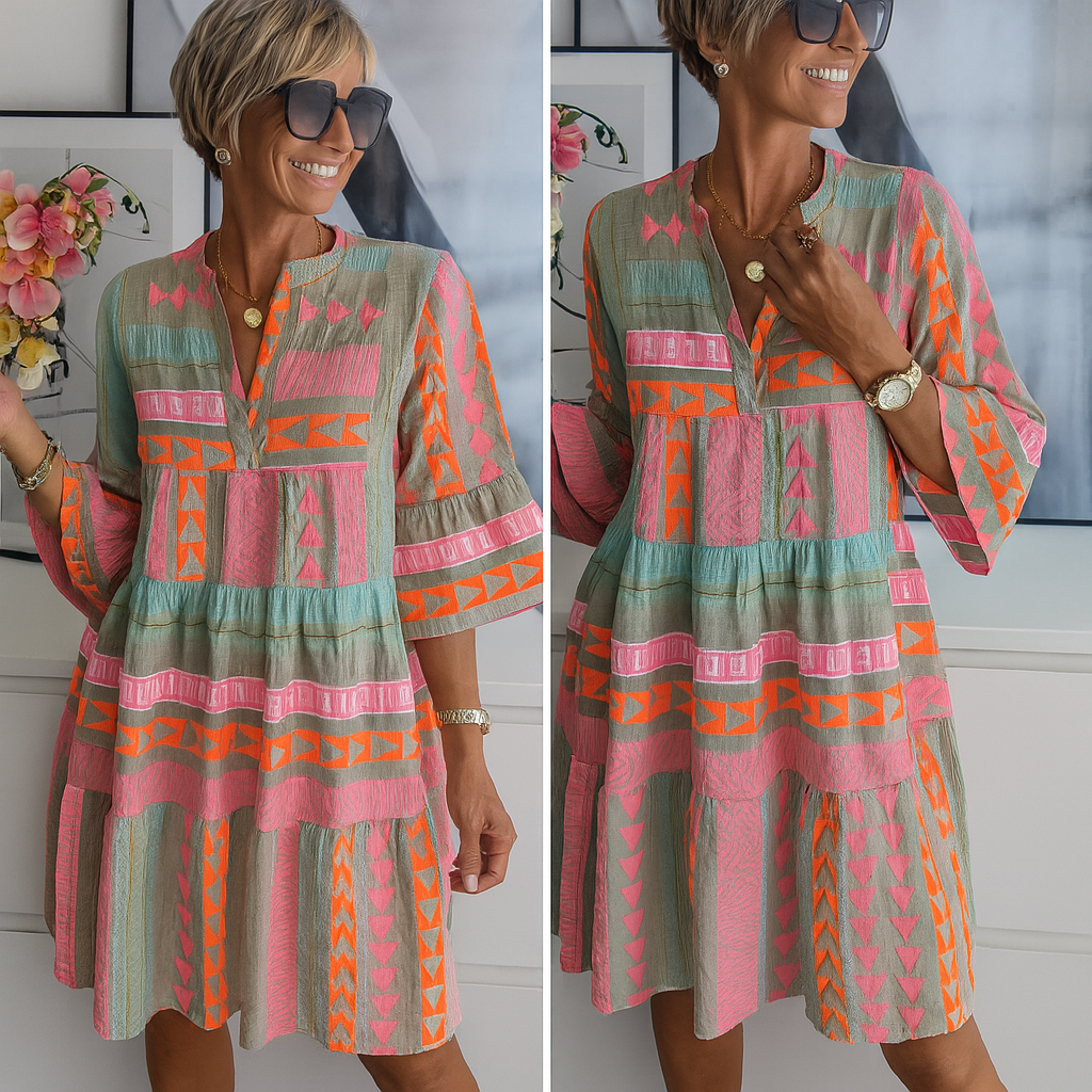 Sommer & Stil™ Broderet Sommerkjole