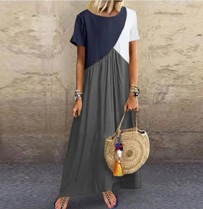 Sommer & Stil™  Kjole med asymmetrisk print