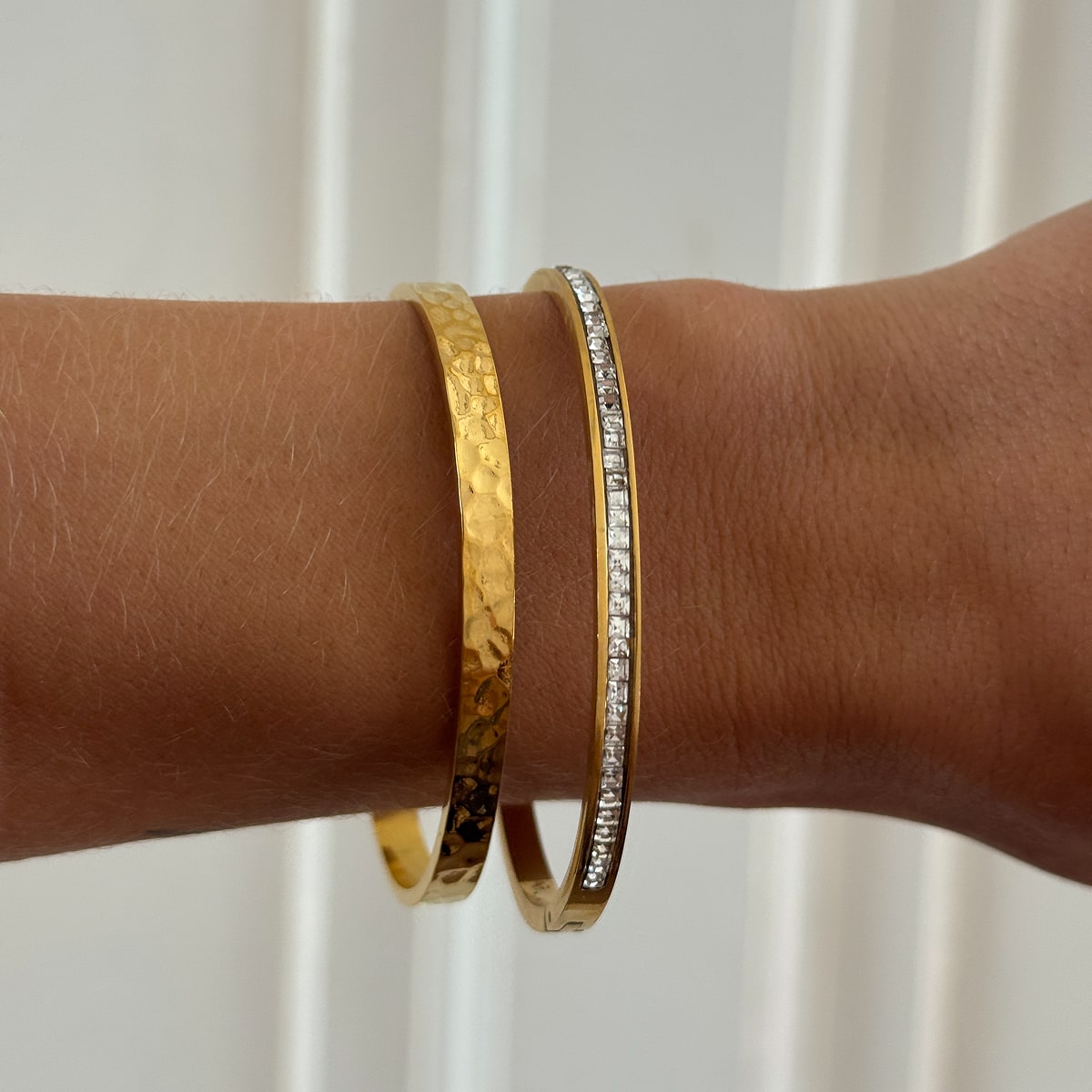 Krystal Bangle 18K Guldbelagt 4mm