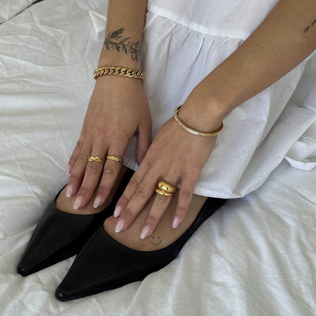 Dome Ring 18K Guldbelagt