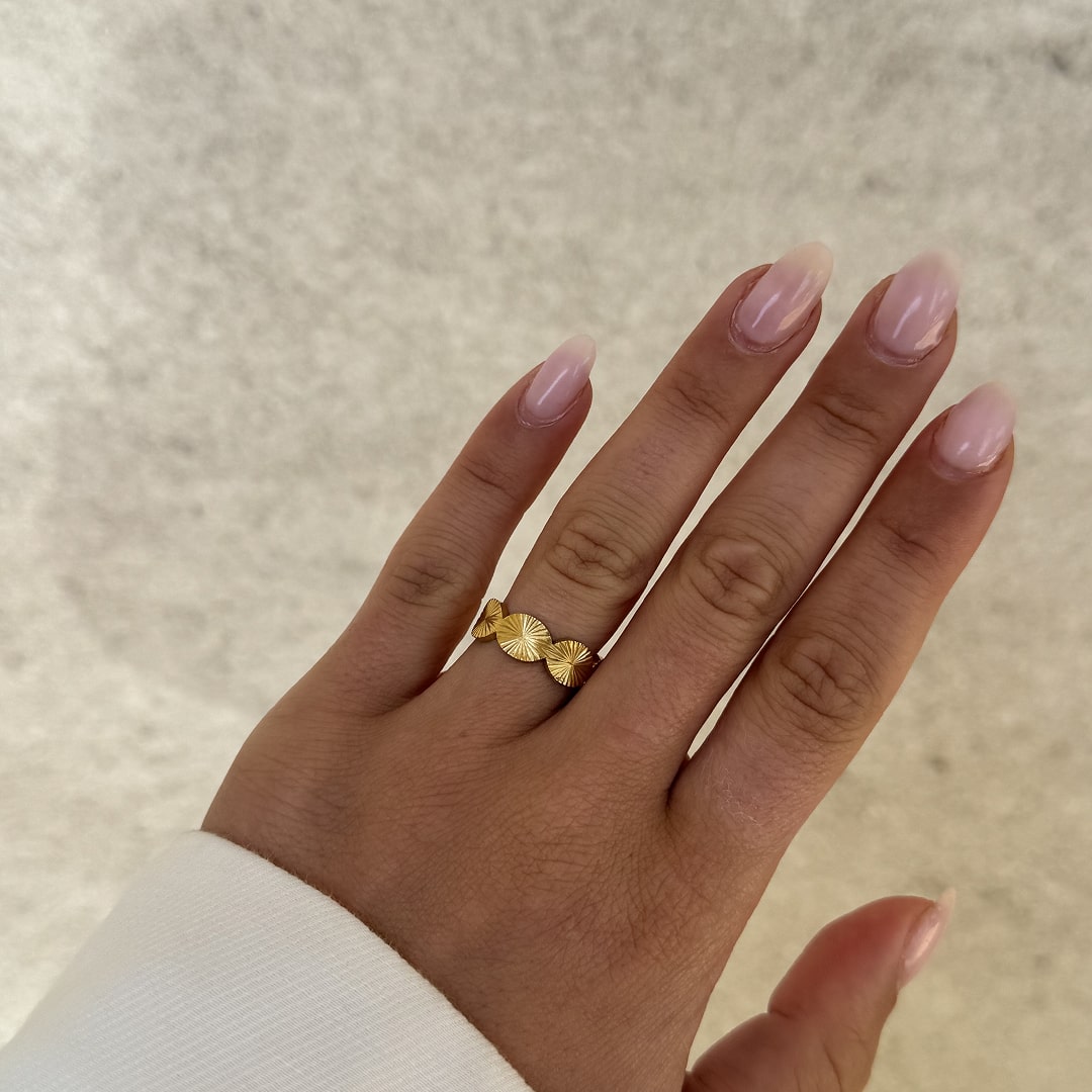 Sun Kiss Eternity Ring 18K Guldbelagt 7mm
