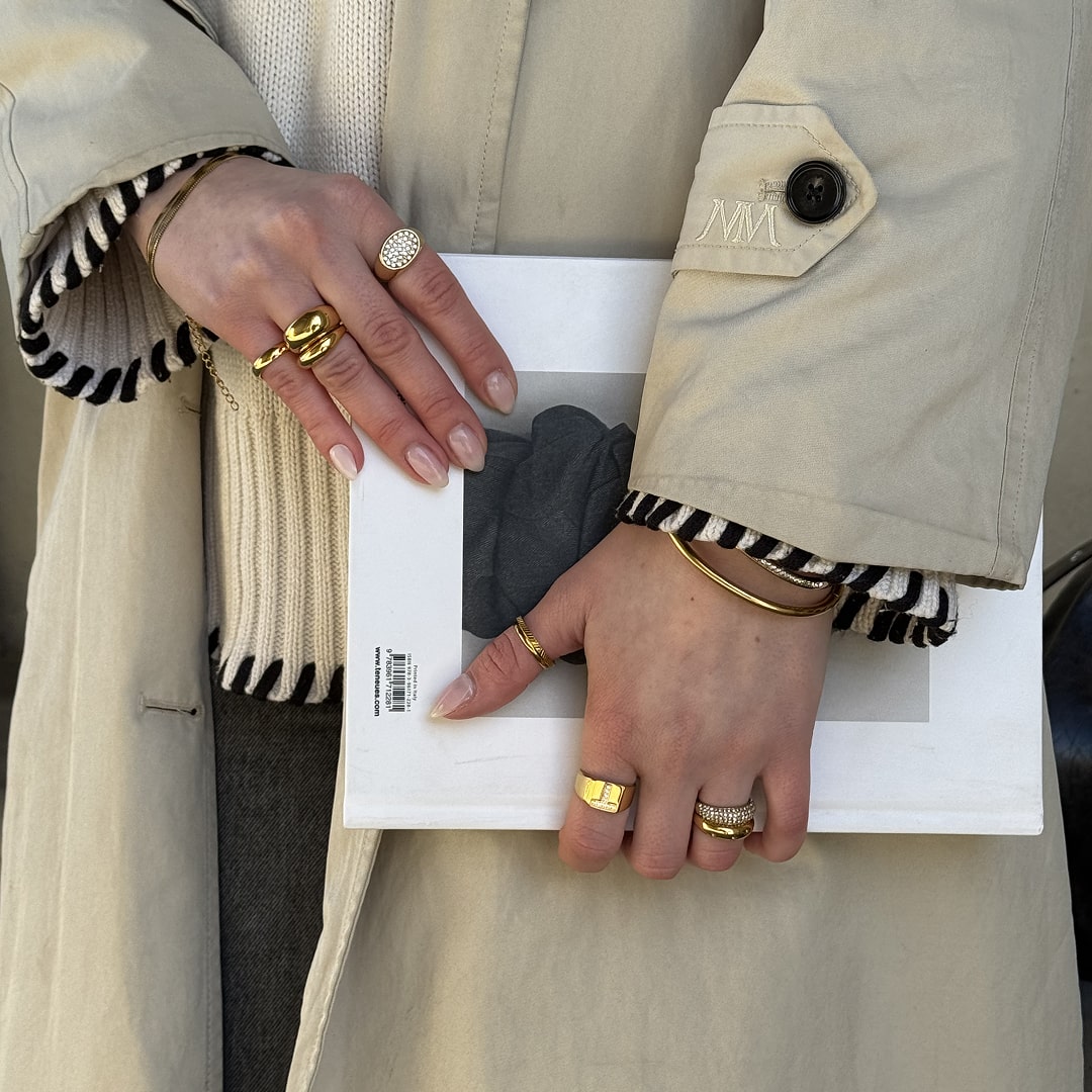 Dome Ring 18K Guldbelagt