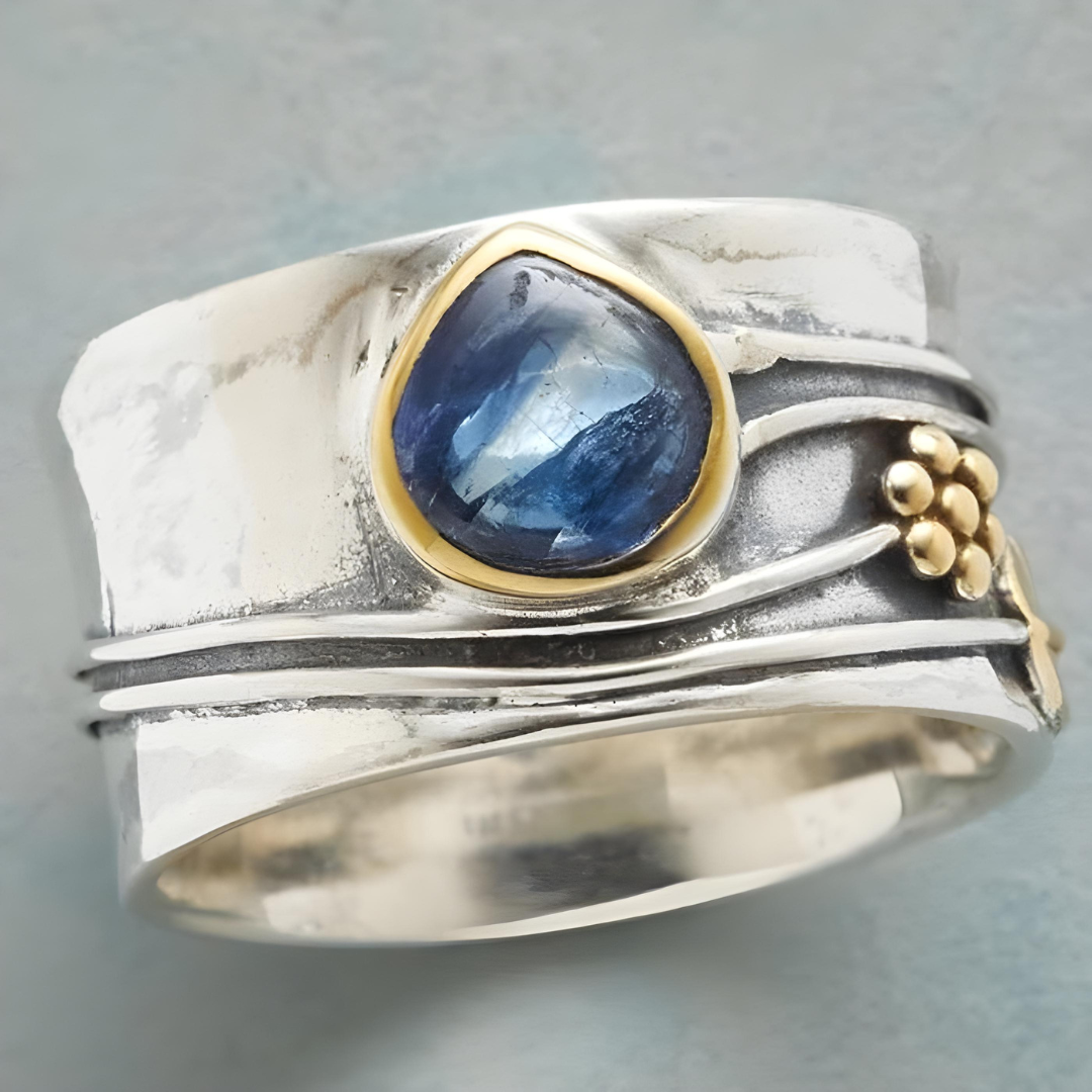 Boheme ring med ædelsten til meditation