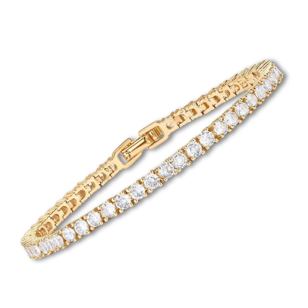 Brynhild – Tennisarmbånd med Moissanite i 18k Guld
