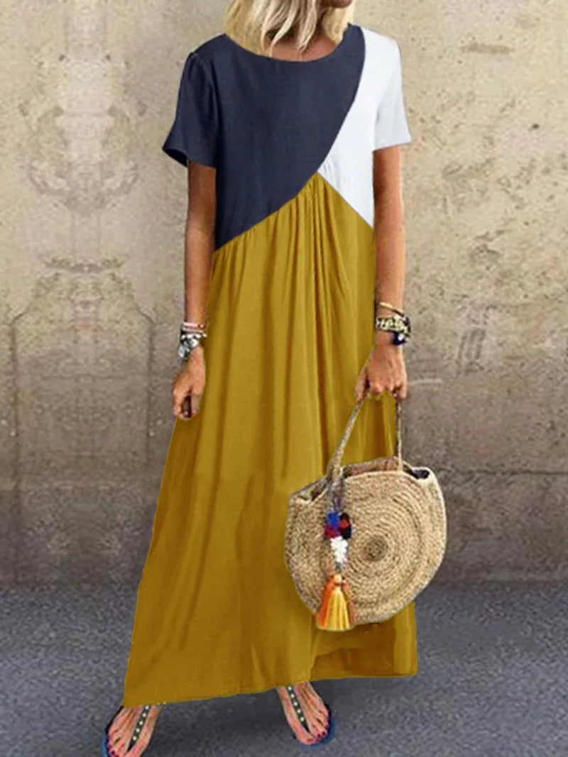 Sommer & Stil™  Kjole med asymmetrisk print