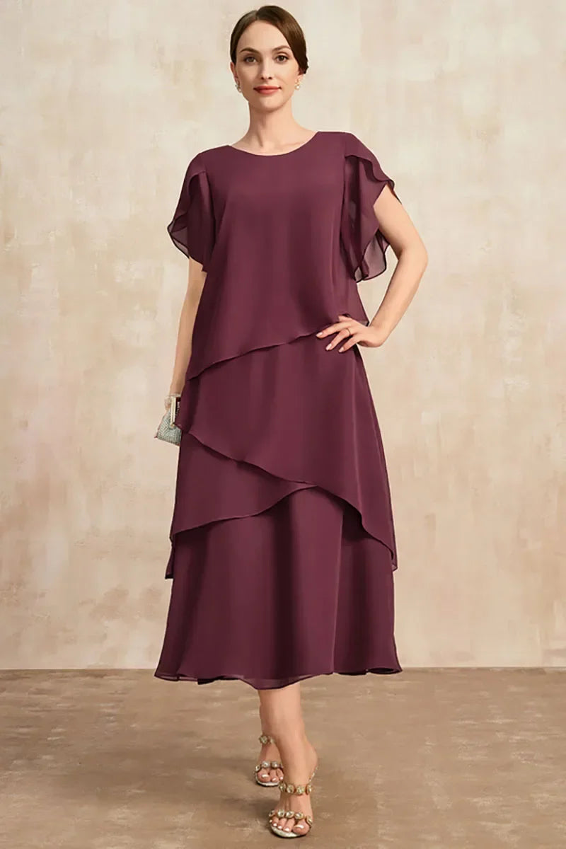 Sommer & Stil™  Luftig lag-på-lag-kjole Midi Fit