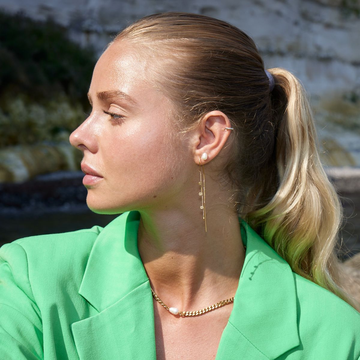 Hamret Drops Kæde Øreringe 18K Guldbelagt [LIMITED EDITION]