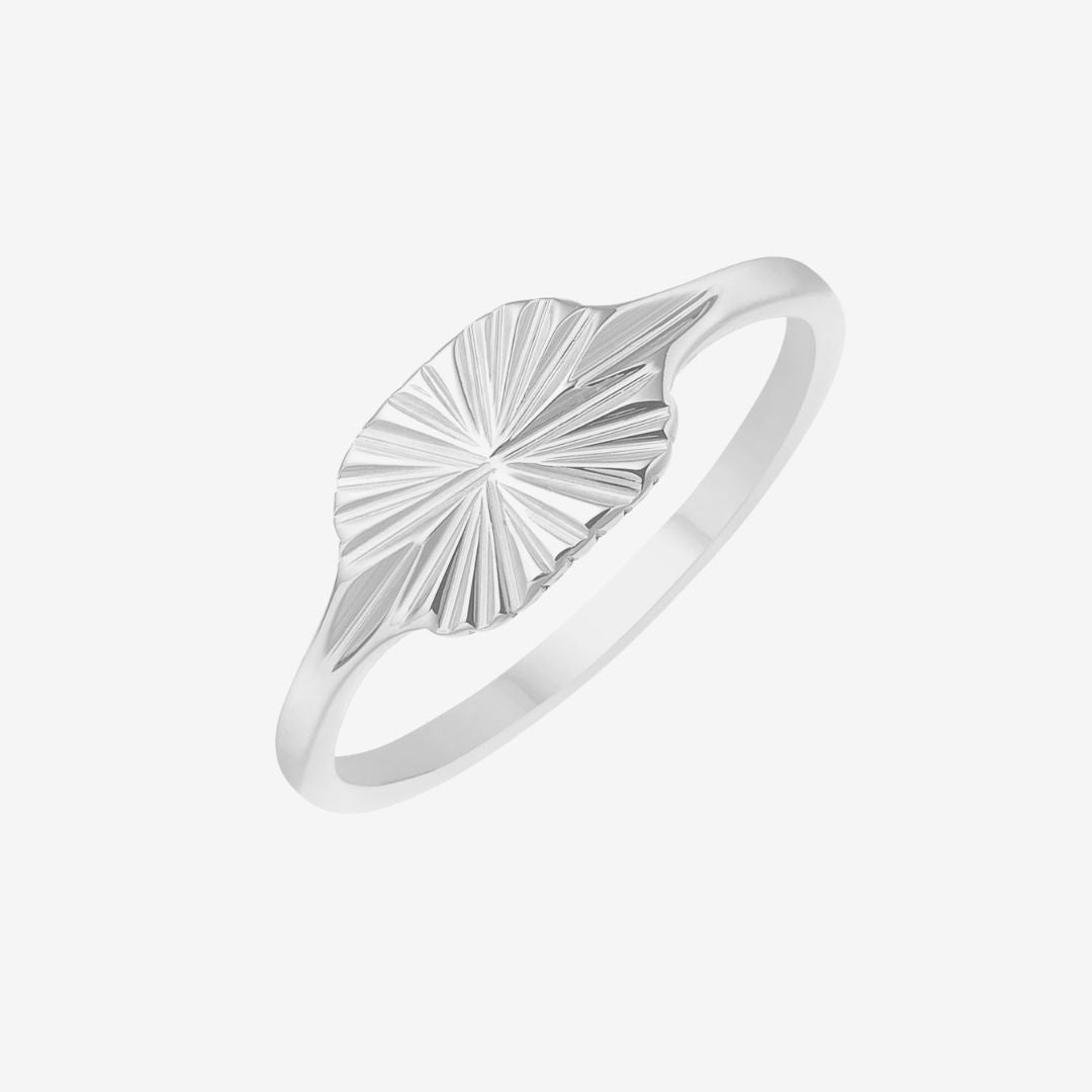 Sun Kiss Oval Ring 925S Sølvbelagt