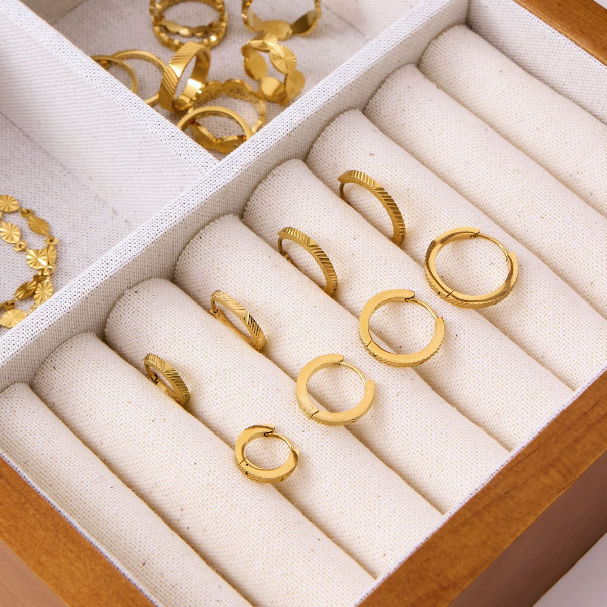 Sun Kiss Creoler 18K Guldbelagt 10mm
